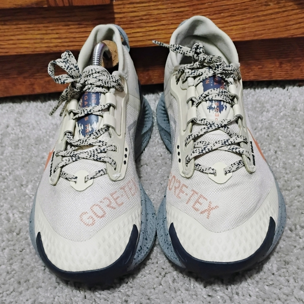 Nike Pegasus 3s GORE-TEX Trail Runners Cream and Blue Sneakers